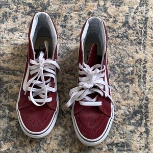 Women’s red high top vans